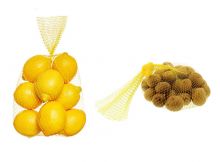 Bolsas amarillas reutilizables para frutas y verduras